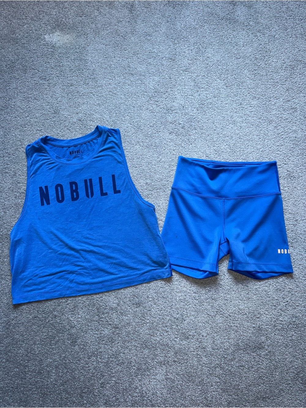 NOBULL Blue Performance Tank Top & Shorts Set